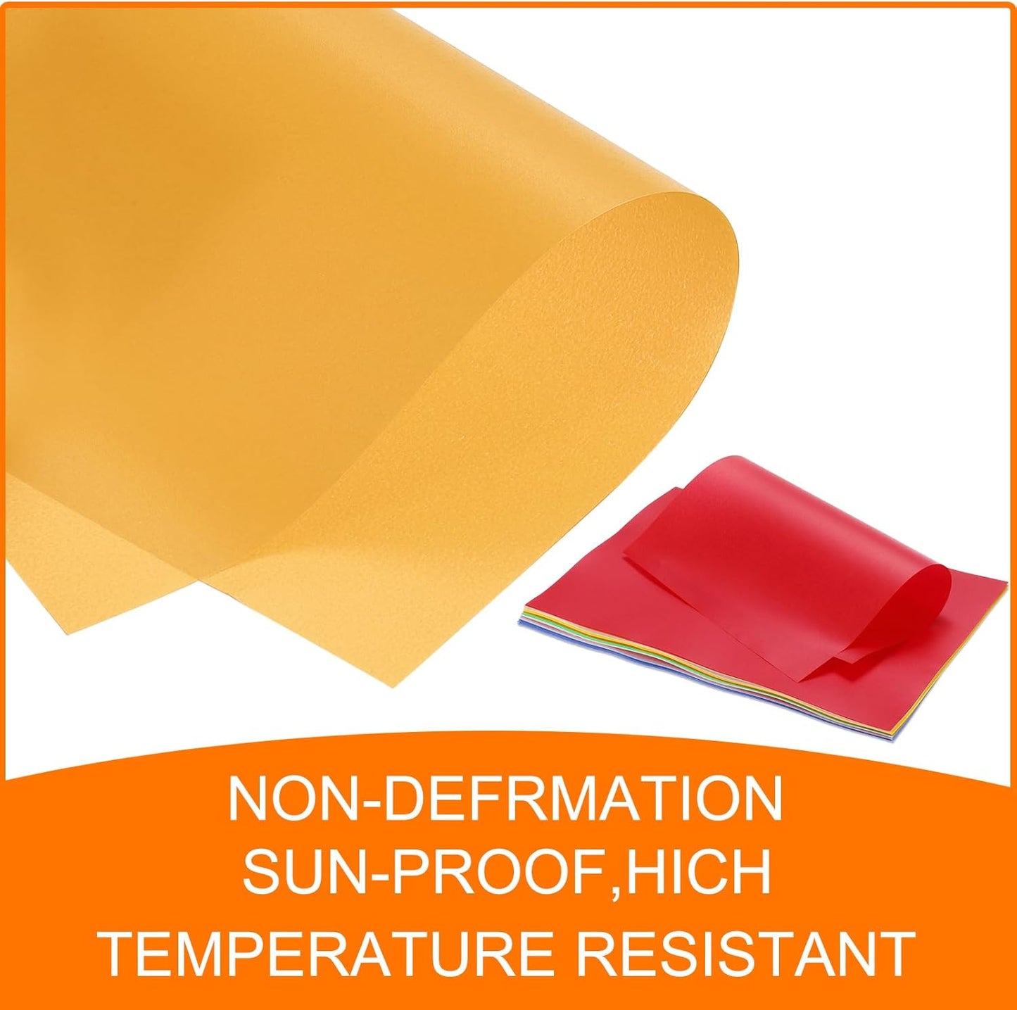 MECCANIXITY Colored Vellum Paper, 40 Sheet Orange Yellow Transparency 8.3" x 5.9" Printable Vellum Paper, Translucent Vellum Sheets for Printing Wedding Invitations Ink Jet Laser Printer
