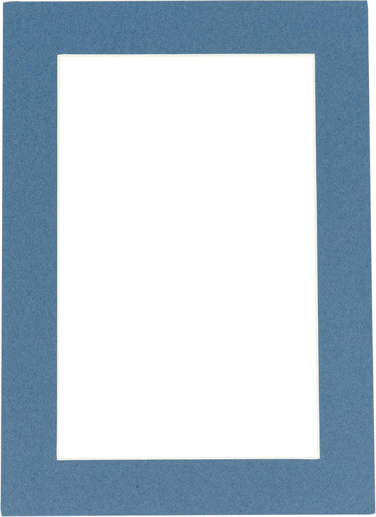 11x14 Mat for 8.5x11 Photo - Precut Steel Blue Picture Matboard for Frames Measuring 11 x 14 Inches - Bevel Cut Matte to Display Art 8.5 x 11 Inches - Acid Free ONE MAT with Backing Board & Clear Bag