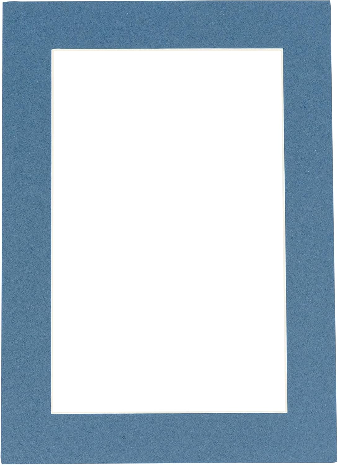 8x10 Mat Bevel Cut for 5x8 Photos - Acid Free Steel Blue Precut Matboard With Backing Board and Crystal Clear, Self Seal Photo Mat Bag - For Pictures, Photos, Framing - 4-ply Thickness