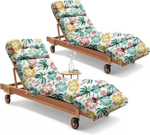 2 Pack Outdoor Chaise Lounge Chair Cushion 75.1 x 22.8 x 4.7 Inches 100% by Uthem