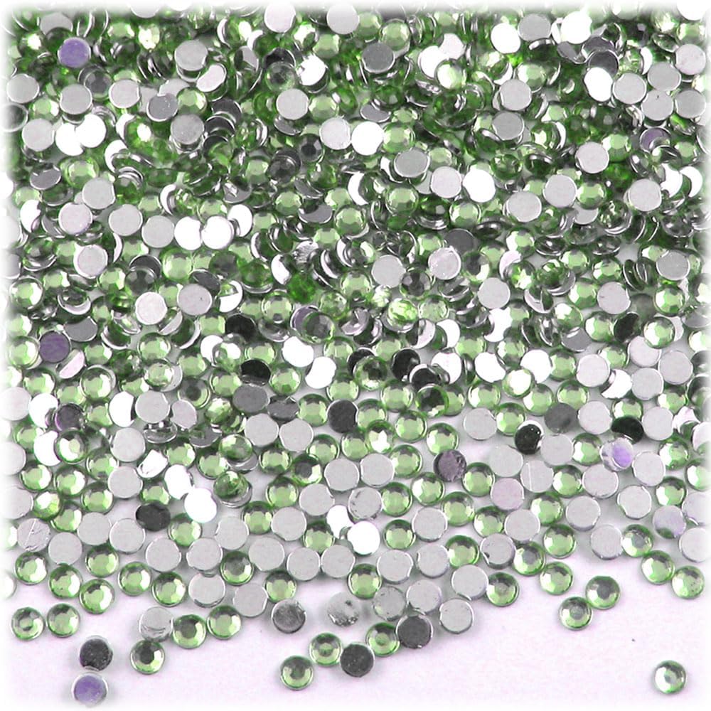 The Crafts Outlet 1,440pc Rhinestones Round 3mm (10ss) Flatback Orange