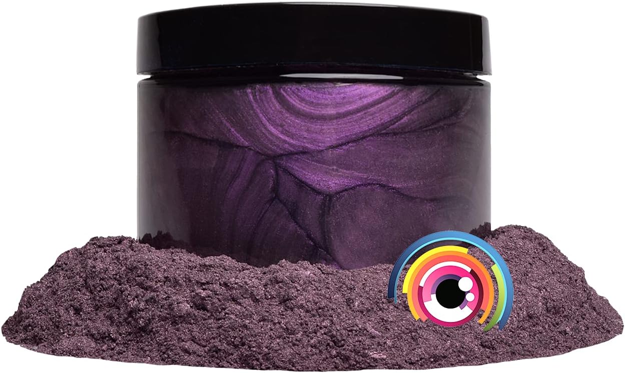 Eye Candy Pigments Premium Purple Mica Powder - Violence Violet (25gr) - for Epoxy, Resin, Soap, Paint, Woodworking, Acrylic Pouring, Bath Bombs, Fishing Lures - DIY Arts and Crafts Additive