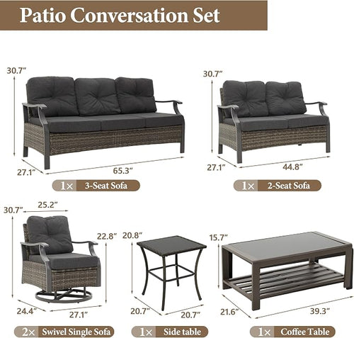 6 Pieces Outdoor Conversation Sets - Image 2