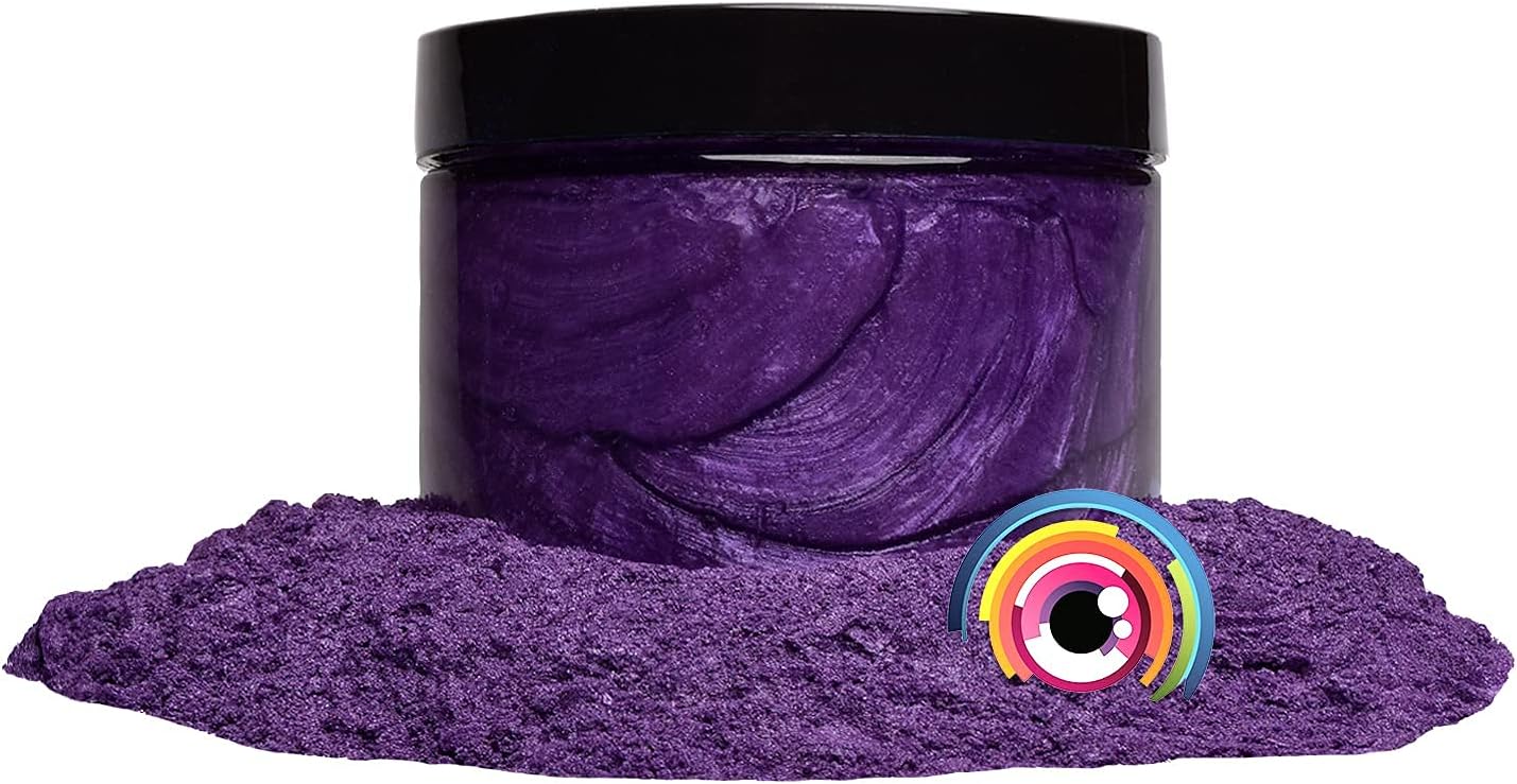Eye Candy Pigments Premium Purple Mica Powder - Kawachi Fuji (25gr) - for Epoxy, Resin, Soap, Paint, Woodworking, Acrylic Pouring, Bath Bombs, Fishing Lures - DIY Arts and Crafts Additive