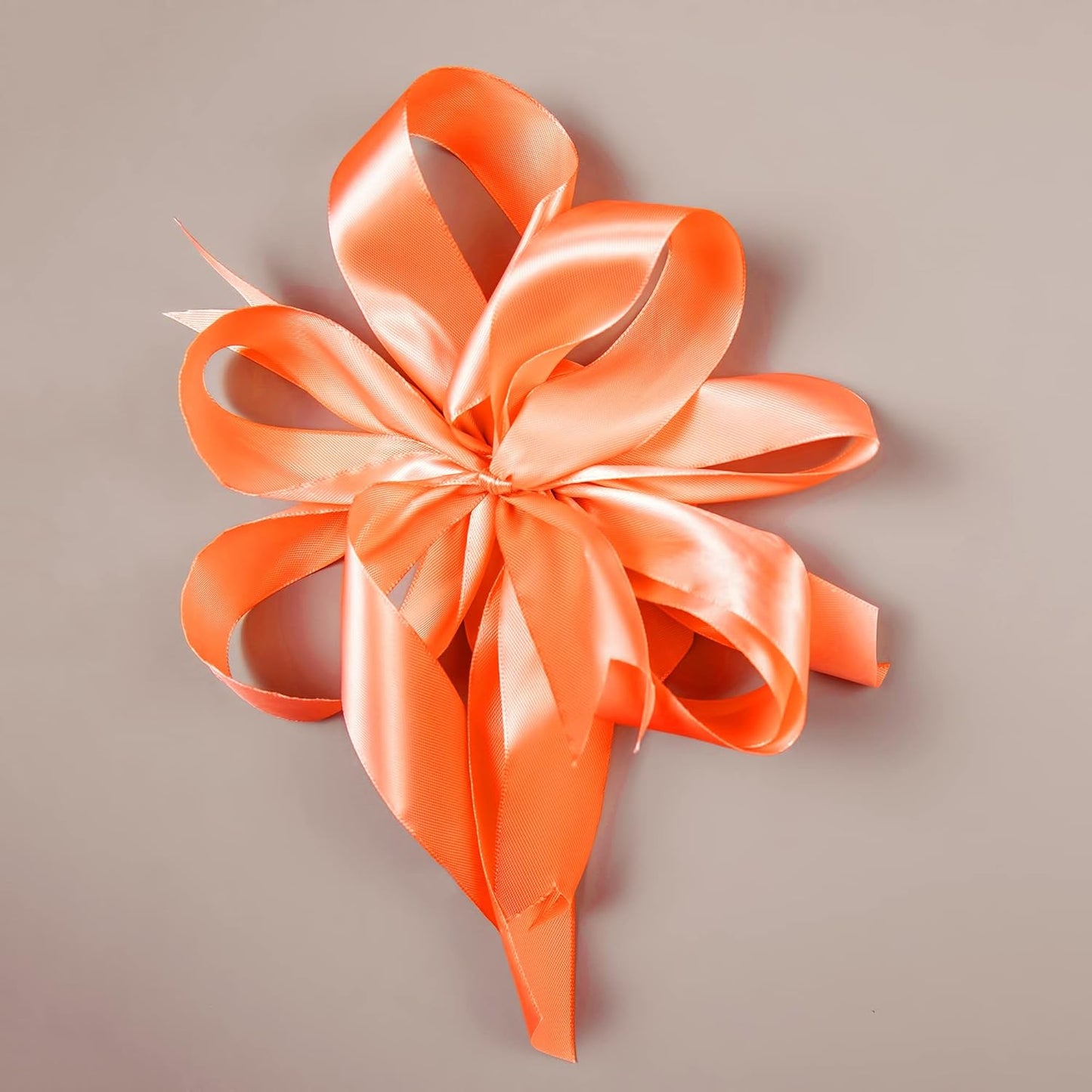 LIUYAXI Torrid Orange Double Faced Satin Ribbon, 3/8" X Continuous 25 Yards, Ribbons Perfect for Gift Wrapping Bows Bouquet Wedding Decor DIY Craft and More