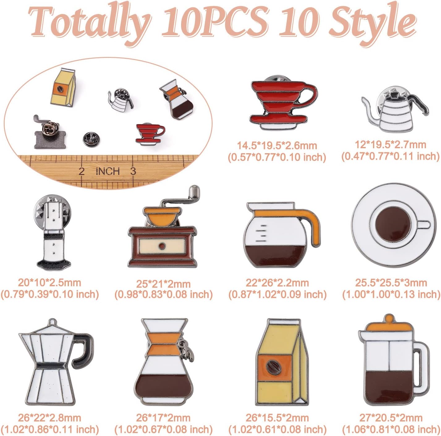 Mixed Enamel Pins for Backpacks, Beadthoven Cute Enamel Brooch Pins Set, Funny Backpack Pins, Aesthetic Lapel Badge Pins Bulk for DIY Clothes Accessories Holiday Gifts