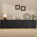 Brafab Buffet Cabinet, Wood Fluted Credenza by Brafab