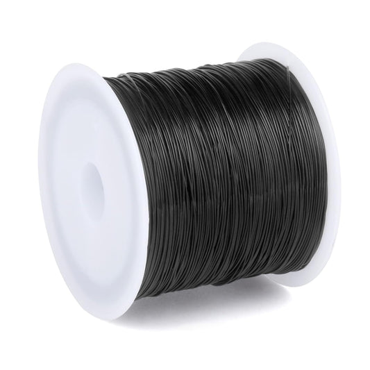 328FT Jewelry Wire 26 Gauge Tarnish-Resistant Copper Beading Wires Roll Bulk for DIY Crafts Jewelry Making, Black Wire