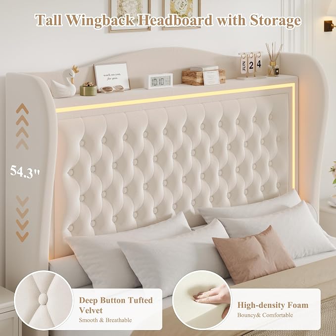 King Bed Frame 55" Tall Headboard - Image 3