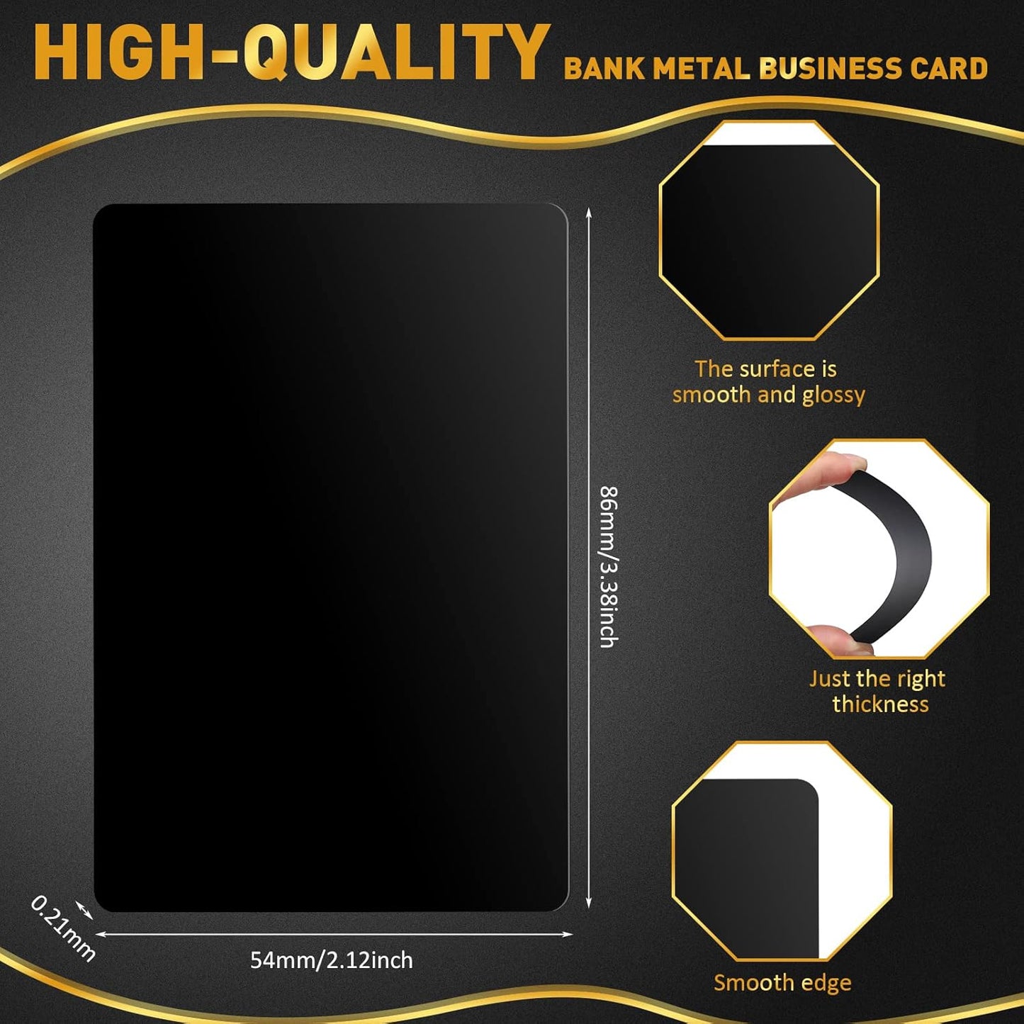 Thenshop 550 Pcs Metal Business Cards Engraving Aluminum Plates for Crafting Multipurpose Metal Sheets for Crafting 0.01 Inch Thick Blank Business Cards for CNC Engraver Laser DIY(Black)