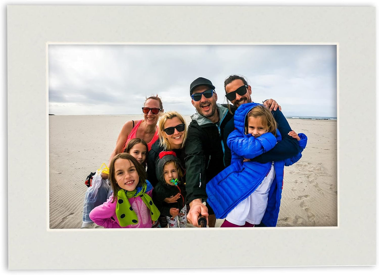 Poster Palooza 8.5x11 Mat Bevel Cut for 7x9 Photos - Acid Free Grey Precut Matboard - For Pictures, Photos, Framing - 4-ply Thickness