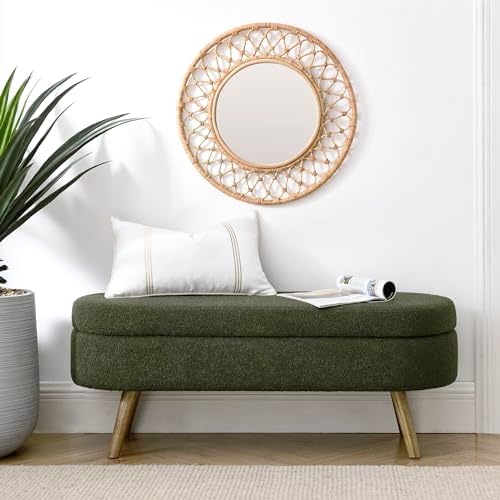 43.5" Ottoman with Storage, Storage Ottoman Bench with Safety Hinge, Bed End - Image 3