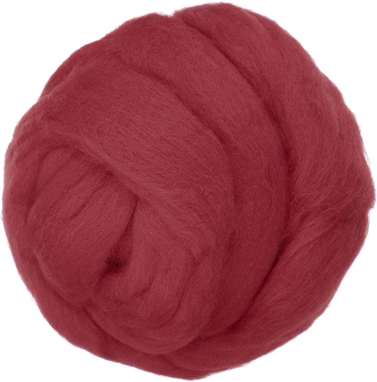 PATIKIL Wool Roving Yarn, 250G/8.8OZ Felting Wool Pure Roving Yarn, Wine Red