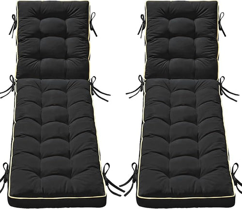 2 Pack 80x26 Inch Folding Chaise Lounge Cushion Quick Dry by AMCATON