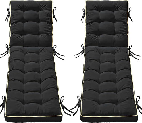 2 Pack 72x21 Inch Folding Chaise Lounge Cushion Quick Dry by AMCATON