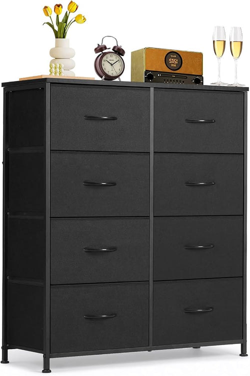 8-Drawer Dresser for Bedroom, Anti-Tip Tall Storage Organizer Chest of Drawers by SageNest