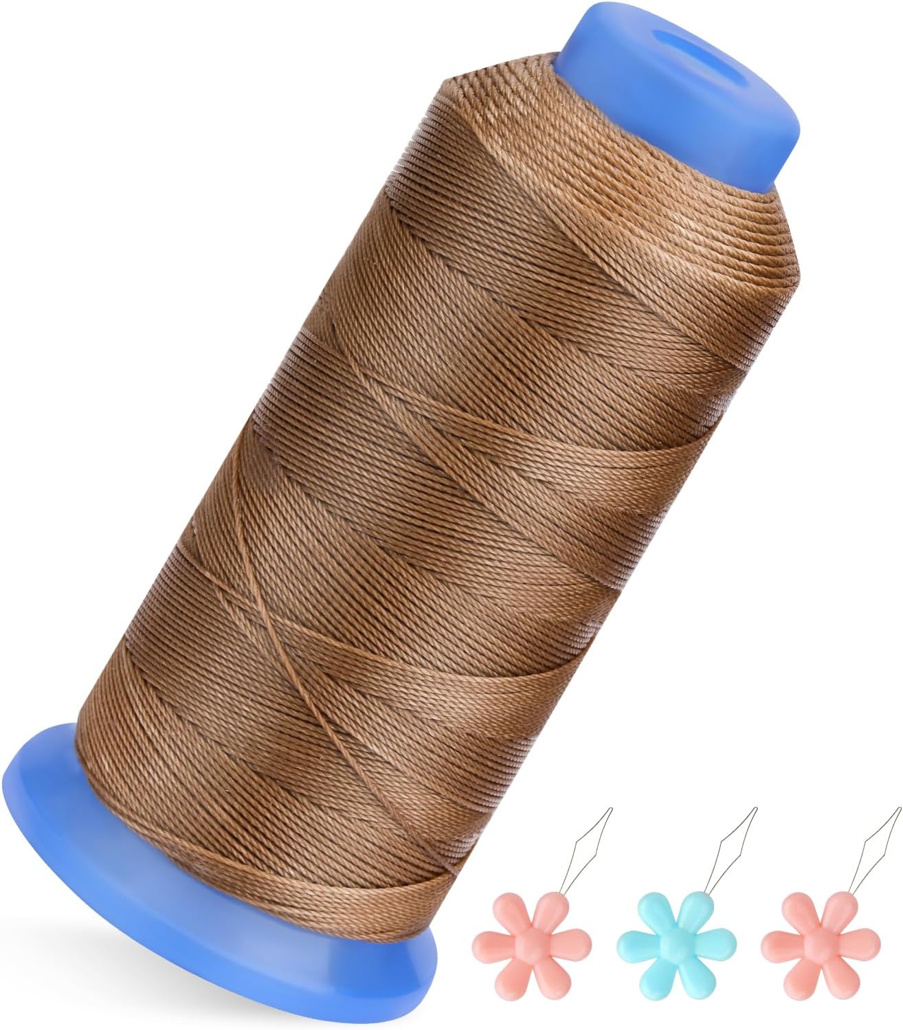 0.55mm Beading Threads, 490 Yards Round Waxed Threads Polyester Cord Waxed Polyester Cord Waxed Cord for Bracelet DIY Craft Jewelry Making Sewing Craft