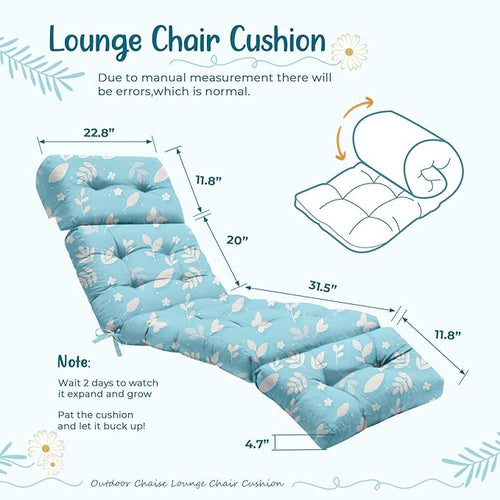4 Pack Outdoor Chaise Lounge Chair Cushion 75.1 x 22.8 x 4.7 Inches 100% - Image 2