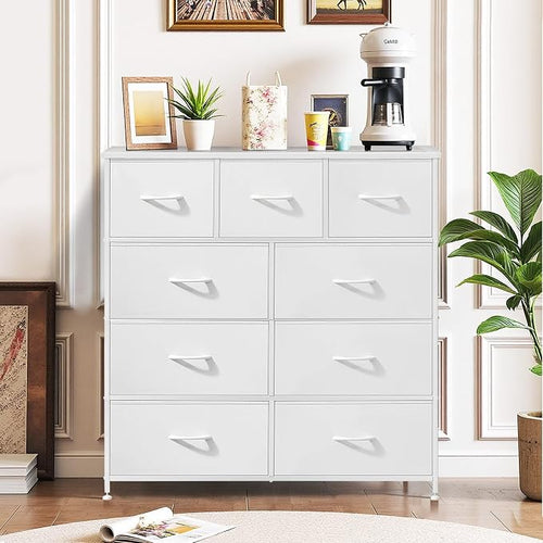 9-Drawer Dresser for Bedroom, Anti-Tip Tall Storage Organizer Chest of Drawers - Image 2