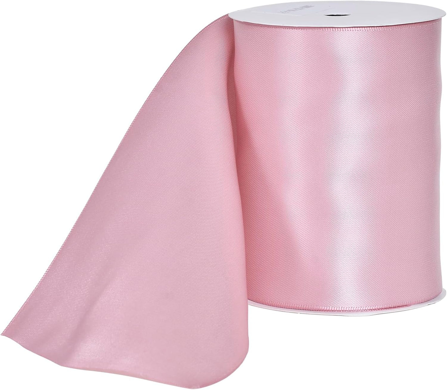 YAMA Rose Gold Double Faced Satin Ribbon, 4 Inch 5 Yards, Dusty Pink Ribbon Great for Crafts Bows Flower Bouquet Wedding Home Decor Gift Wrapping