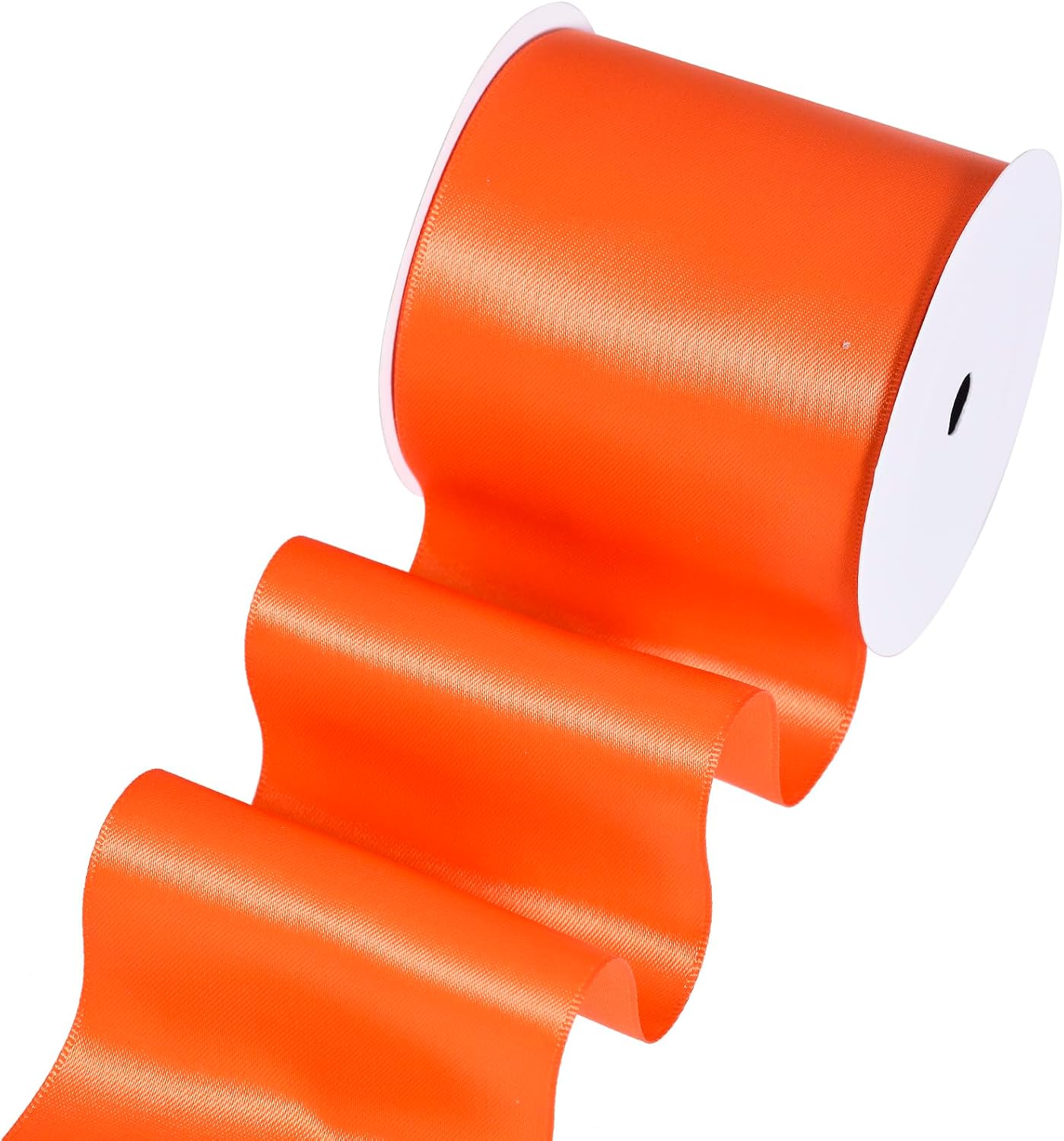 YAMA Orange Double Faced Satin Ribbon, 3 Inch 10 Yards, Great for Crafts Bows Flower Bouquet Wedding Home Decor Gift Wrapping
