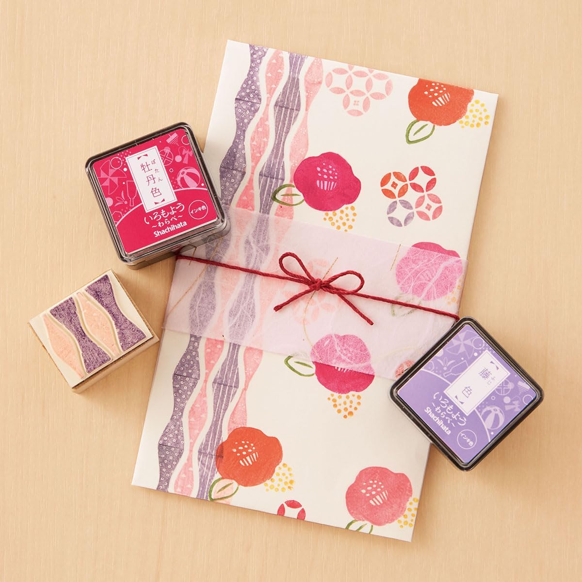 IROMOYO WARABE Stamp PAD, Small Traditional Japanese Ink Colour, Oil-Based Ink pad - Chrome Yellow