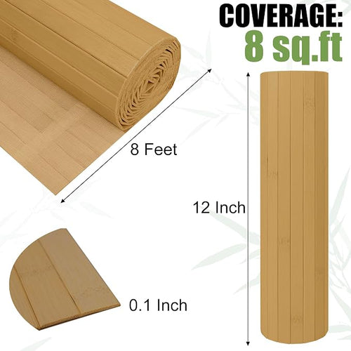 2 Pack Bamboo Wall Panel for Interior Wall Decor, Renewable Pole Wrap - Image 2