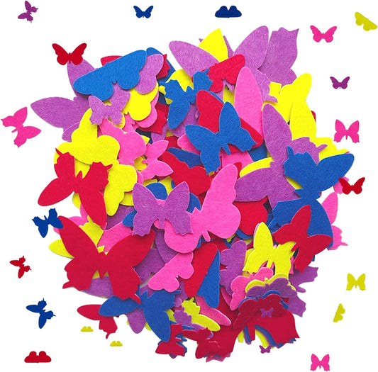 Jtnohx Butterfly Stickers, Felt Stickers for Kids, Felt Butterfly for Crafts, Craft Supplies for Scrapbooking 145pcs 1" to 3" Size