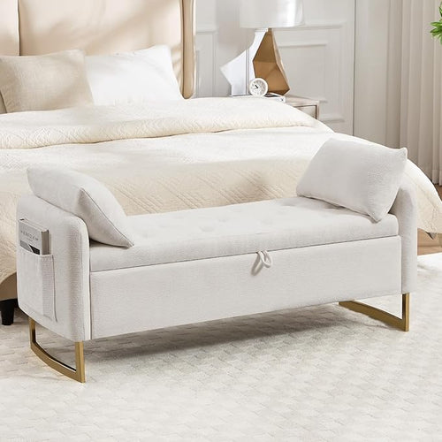 48" End of Bed Bench, Modern Storage Benches by HOMYKA