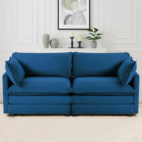 78'' Sectional Modular 2 Seat Cloud Loveseat, Oversized Love Seat 2 Seat Sofa by ROWHY
