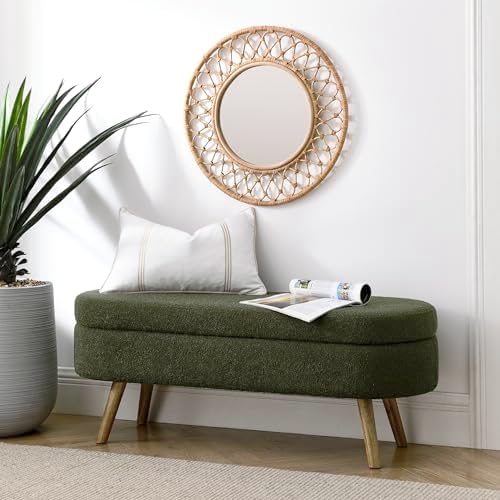 43.5" Ottoman with Storage, Storage Ottoman Bench with Safety Hinge, Bed End - Image 4