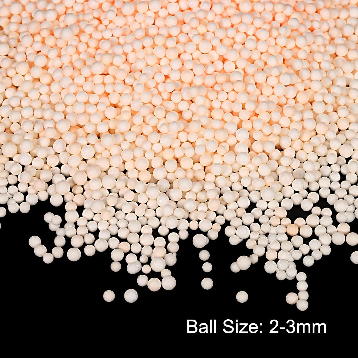 MECCANIXITY Foam Beads Foam Balls 2-3mm for Wedding and Party Decorations, Tiny Packing Balls, Arts DIY Crafts Supplies (Champagne,1 Pack Approx 8000pcs)
