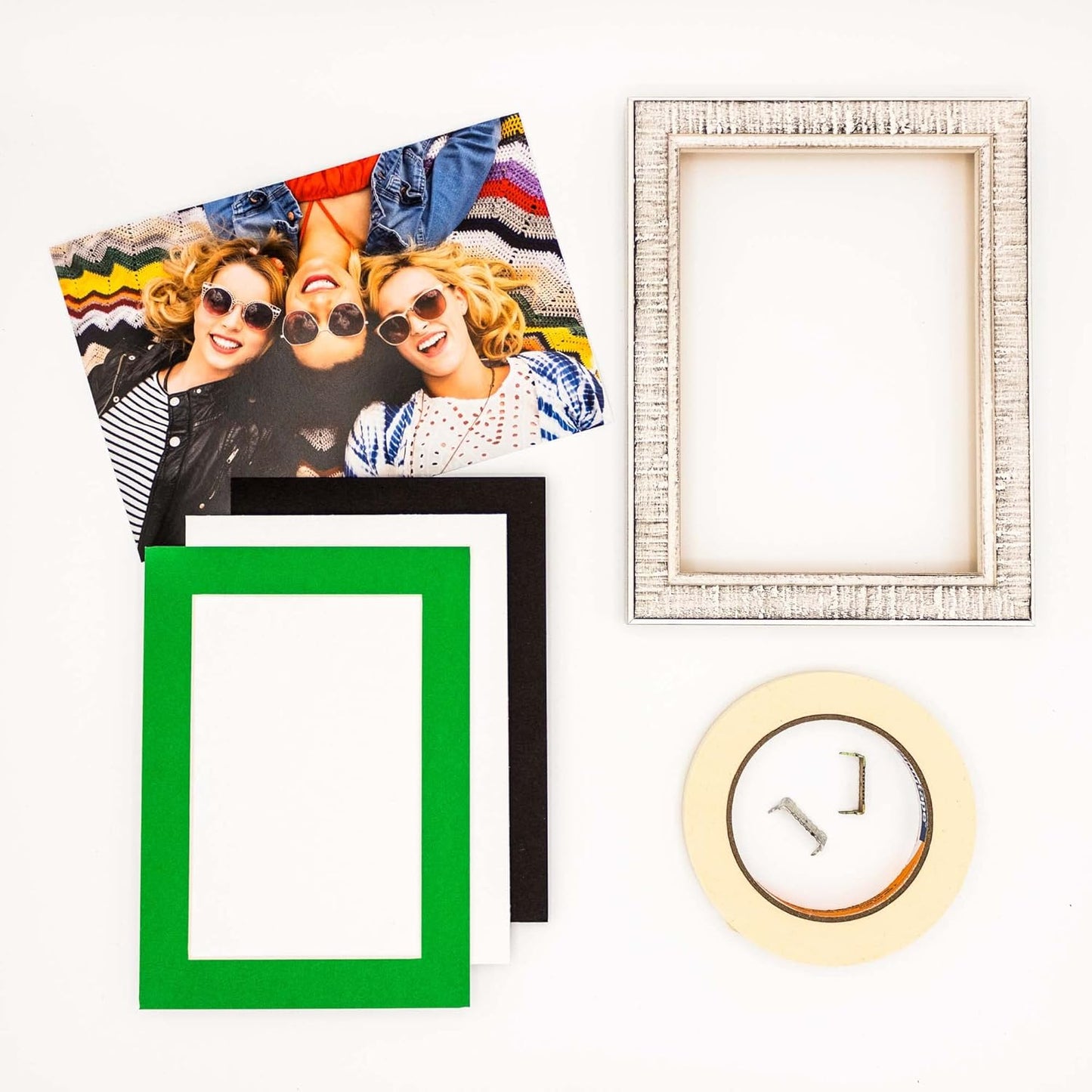 5.5x8.5 Mat for 8.5x11 Frame - Precut Mat Board Acid-Free Bright Green 5.5x8.5 Photo Matte for a 8.5x11 Picture Frame, Matboard for Family Photos, Show Kits, Art, Picture Framing, Pack of 100 Mats