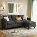 JAMFLY Couches for Living Room, 3-Seat Reversible Sectional Sofa by JAMFLY