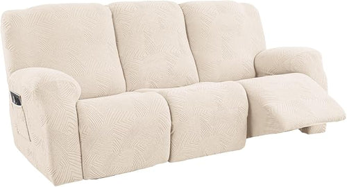5-Piece Recliner Sofa Covers, Stretch Geometric Strokes Jacquard Recliner Sofa by Unknown