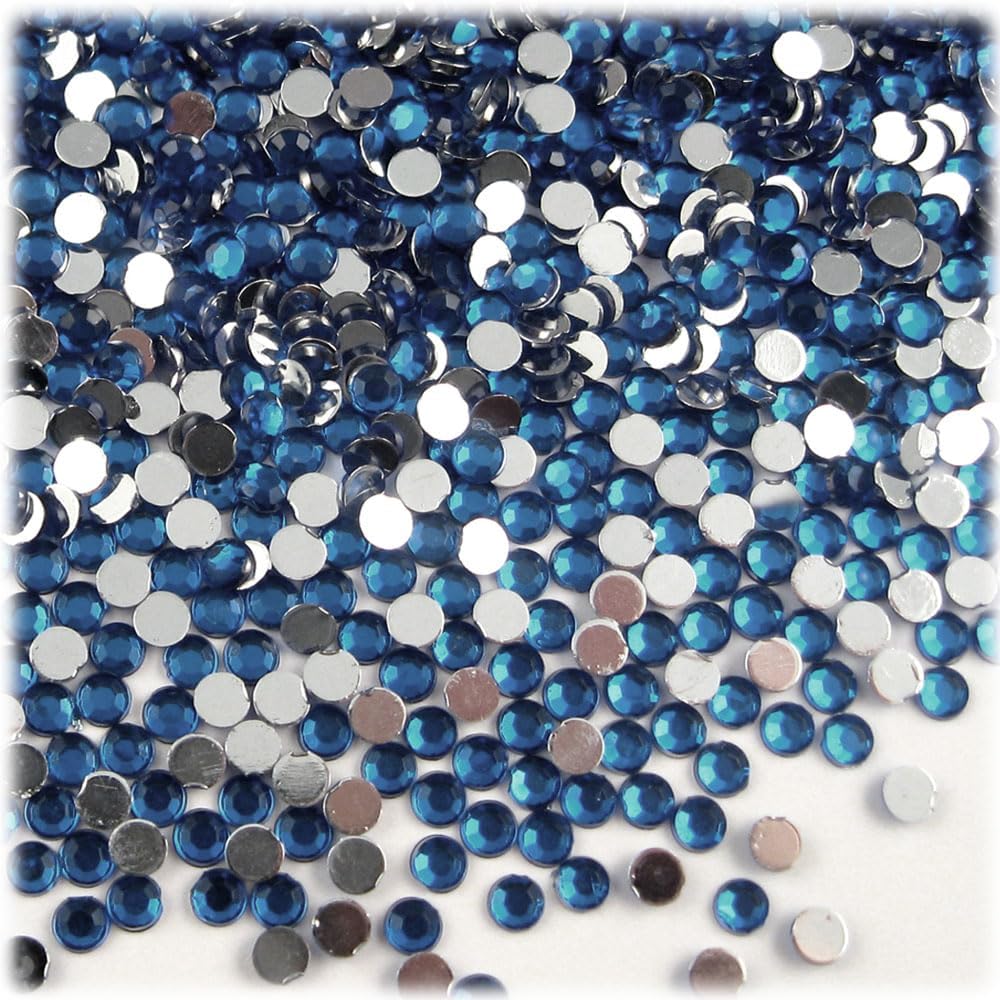 The Crafts Outlet 1,440pc Rhinestones Round 3mm (10ss) Flatback Ruby Red