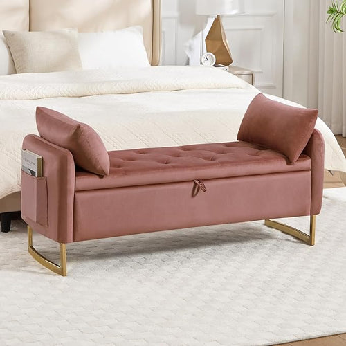 48" End of Bed Bench, Modern Storage Benches by HOMYKA