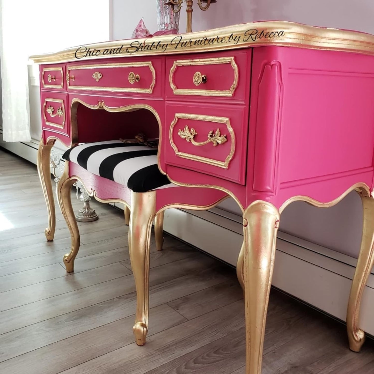 Dixie Belle Paint Company Chalk Finish Furniture Paint - Peony (16oz) - Matte Hot Pink Chic Chalk Mineral DIY Furniture Paint