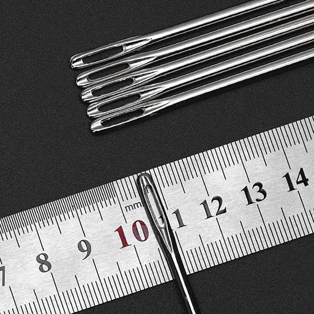 8" Professional Upholstery Needle 20cm Length 3mm Thickness, Big Eye Hand Sewing Needles for Stitching and Crafting Projects