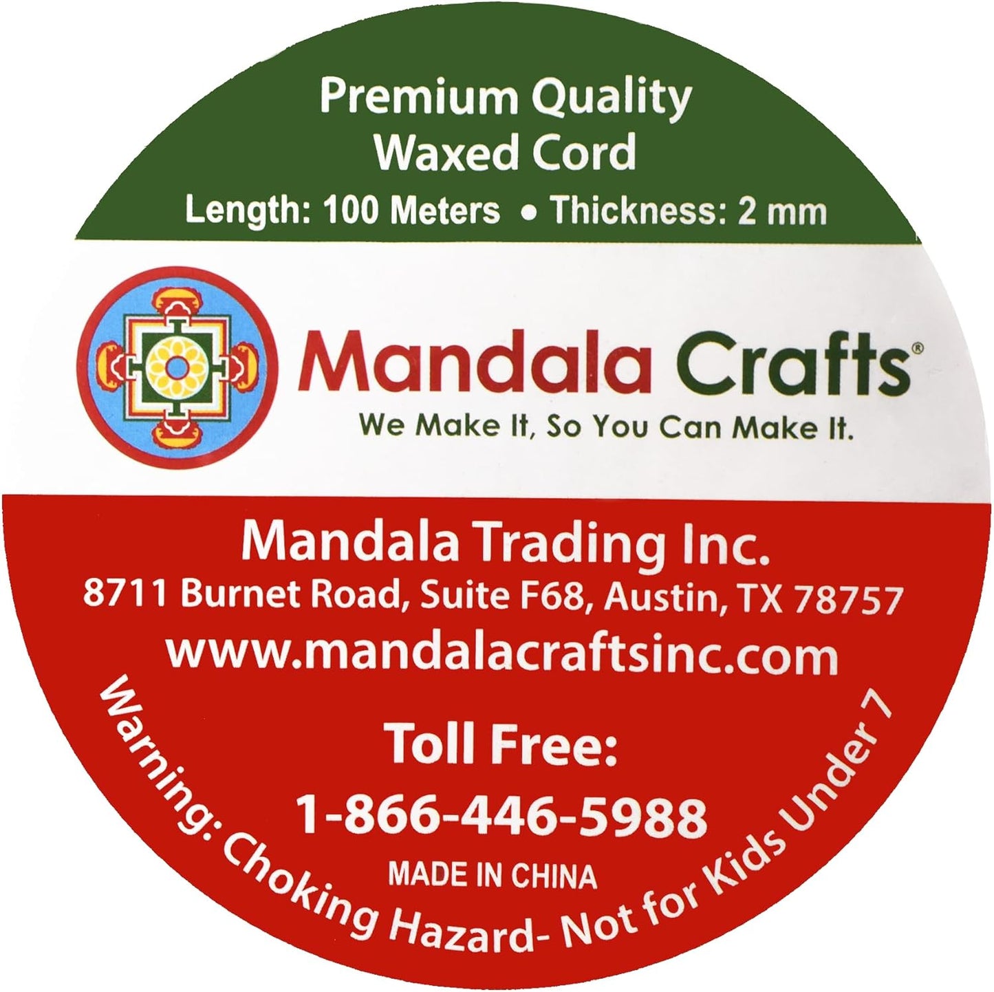 Mandala Crafts 2mm 109 Yards Turquoise Cotton Waxed Cord for Jewelry Making Bracelet Cord Waxed String - Beading String Thread Jewelry Cords for Necklaces String