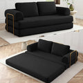HANXIN 80 Inch Convertible Sleeper Sofa Bed, High Back Plush Corduroy Folding by HANXIN
