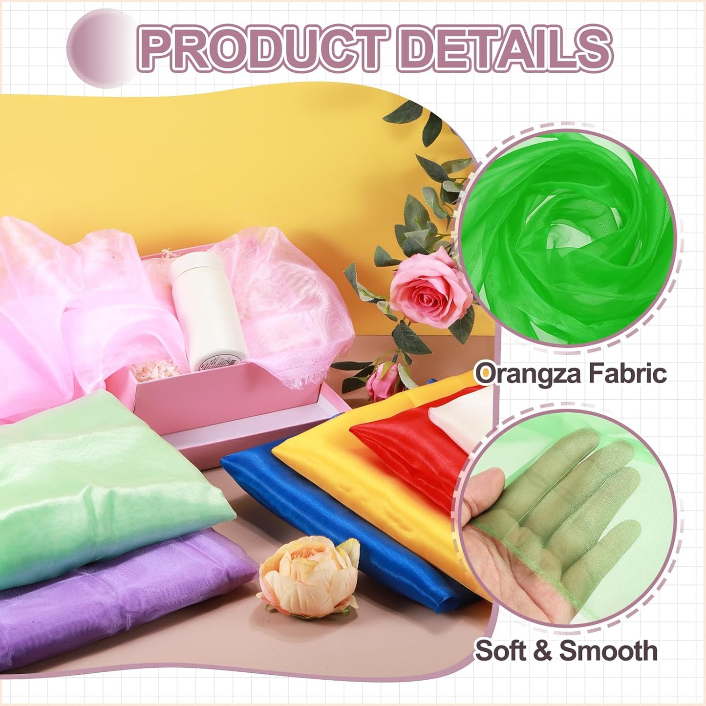 MECCANIXITY Iridescent Sheer Organza Fabric, 2 Yards x 59 Inches Solid Holographic Shiny Fabric Organza Cloth for Wedding, Curtains, Costume, Photo Background, Green