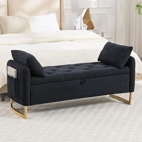 48" End of Bed Bench, Modern Storage Benches by HOMYKA
