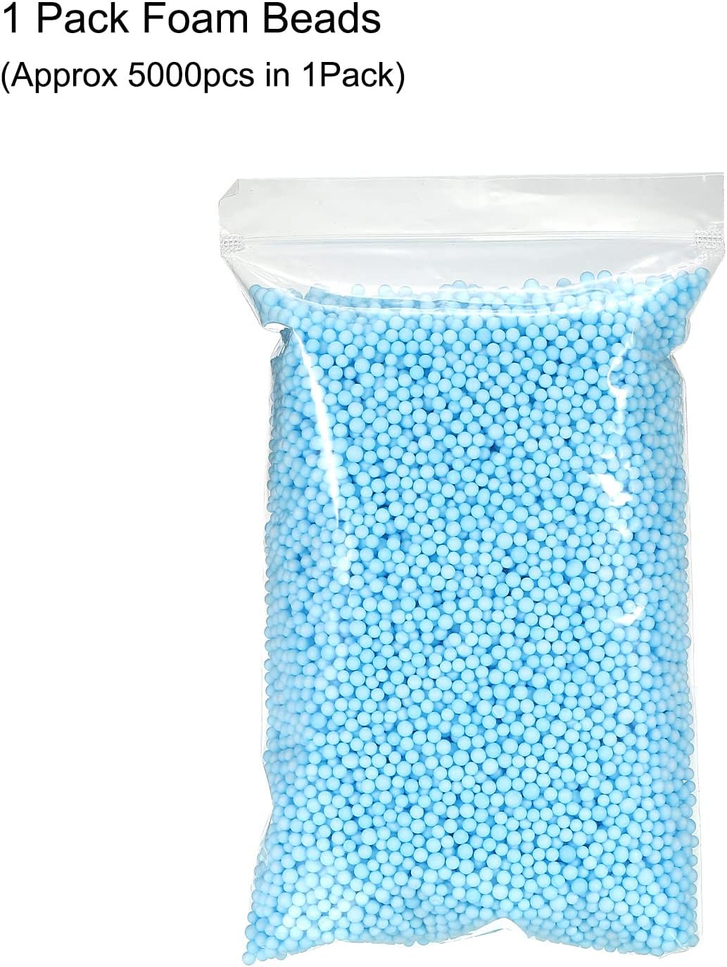 MECCANIXITY Foam Beads Foam Balls 4-6mm for Wedding and Party Decorations, Tiny Packing Balls, Arts DIY Crafts Supplies (Blue,1 Pack Approx 5000pcs)
