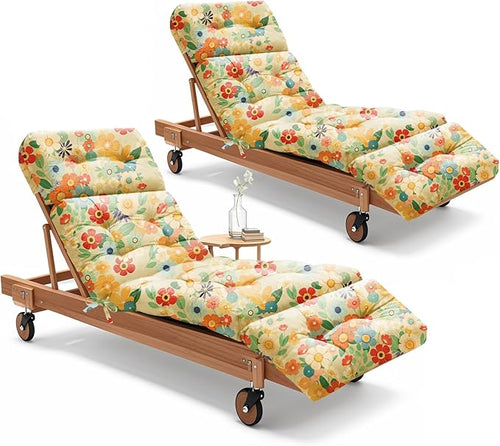 2 Pack Outdoor Chaise Lounge Chair Cushion 75.1 x 22.8 x 4.7 Inches 100% by Uthem