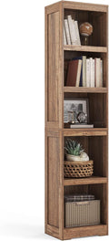 LINSY HOME 5-Shelf Bookcase, Narrow Bookshelves Floor Standing Display Storage by LINSYHOME