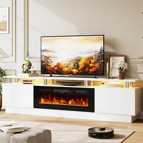 80" TV Stand & Media Console, Entertainment Center by Unknown
