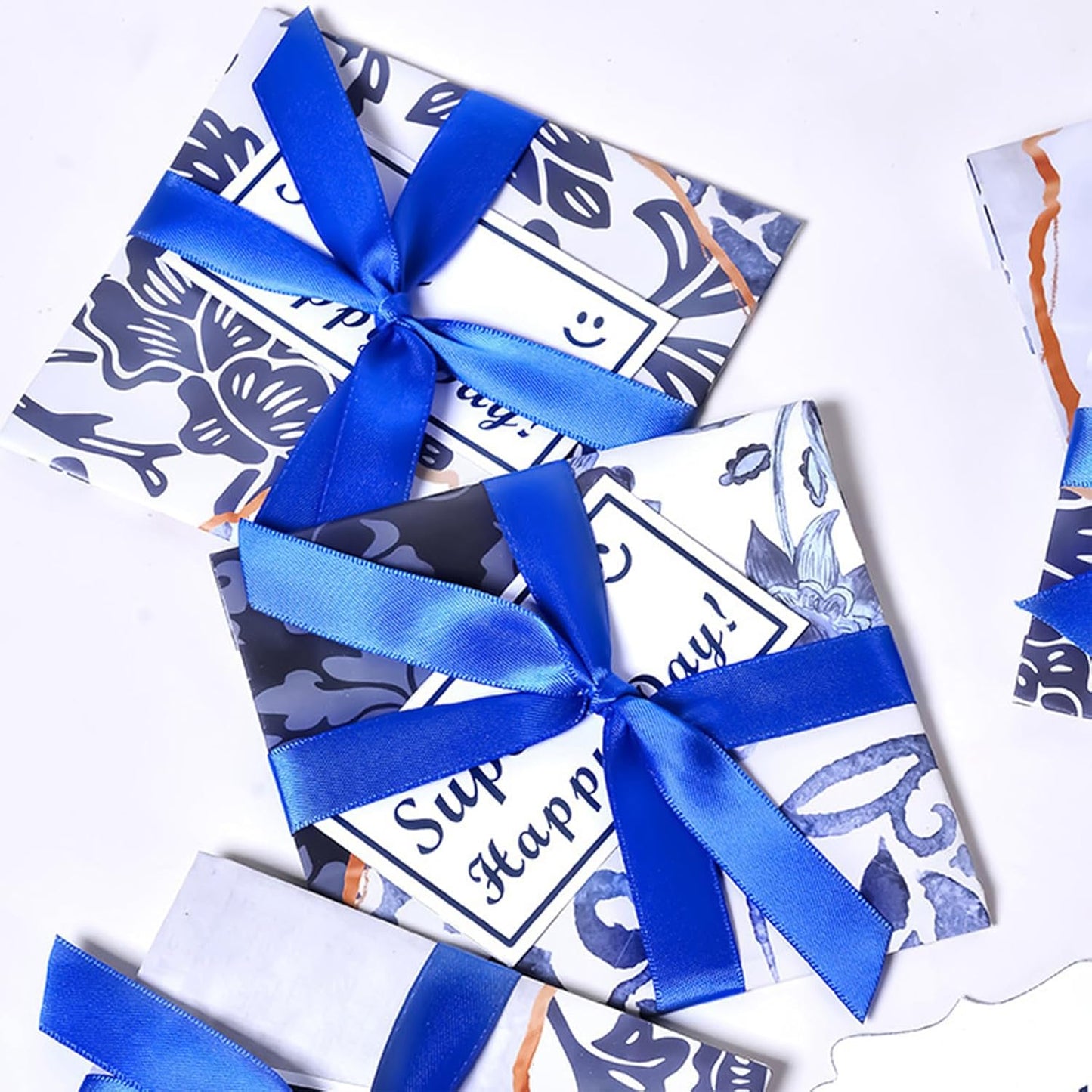 1" x 100 Yards Royal Blue Polyester Satin Ribbon Single Faced Bulk Fabric Ribbons for Gift Wrapping, Crafting, Bows Making, Flower Bouquet, Wedding, Home Decor