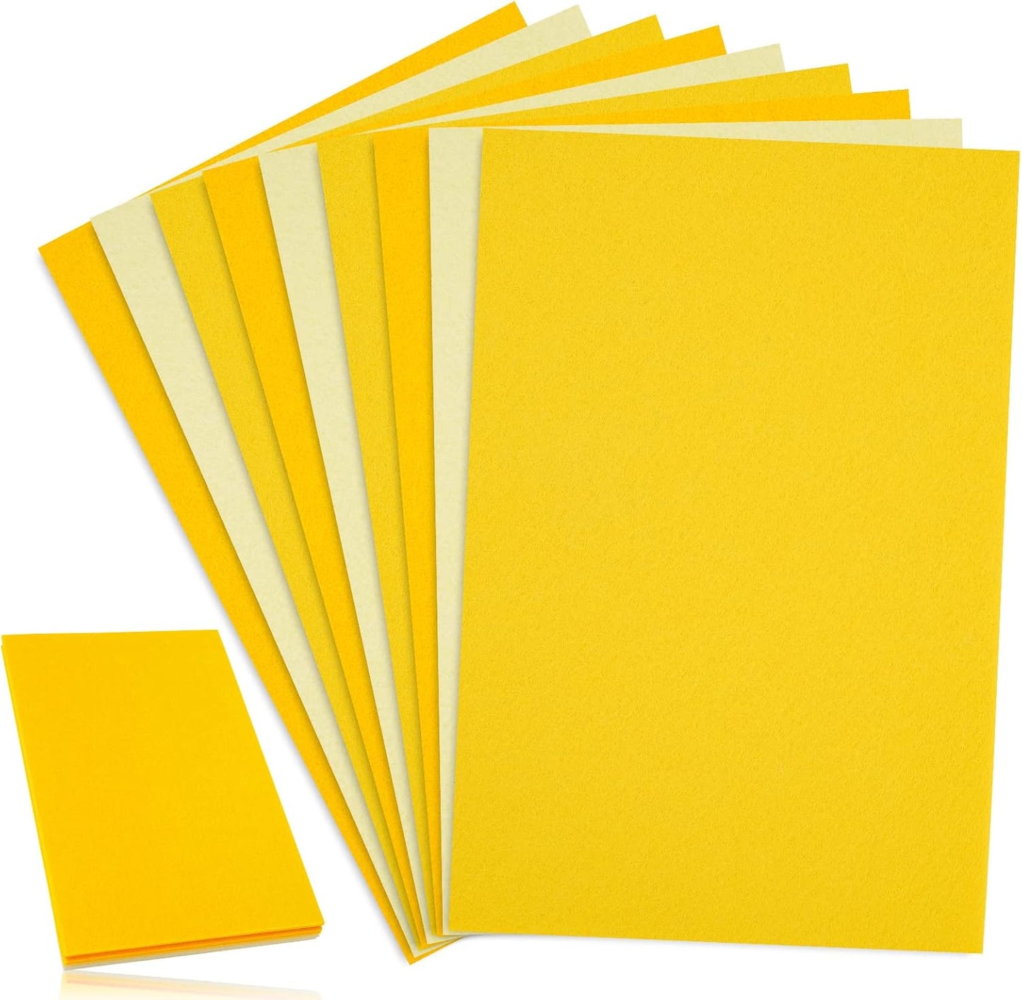 Whaline 18Pcs Felt Fabric Sheets Soft Thick Assorted Yellow Craft Felt Pack for DIY Craft Sewing Patchwork Art Projects, 3 Colors, 7.9 x 11.8 Inch