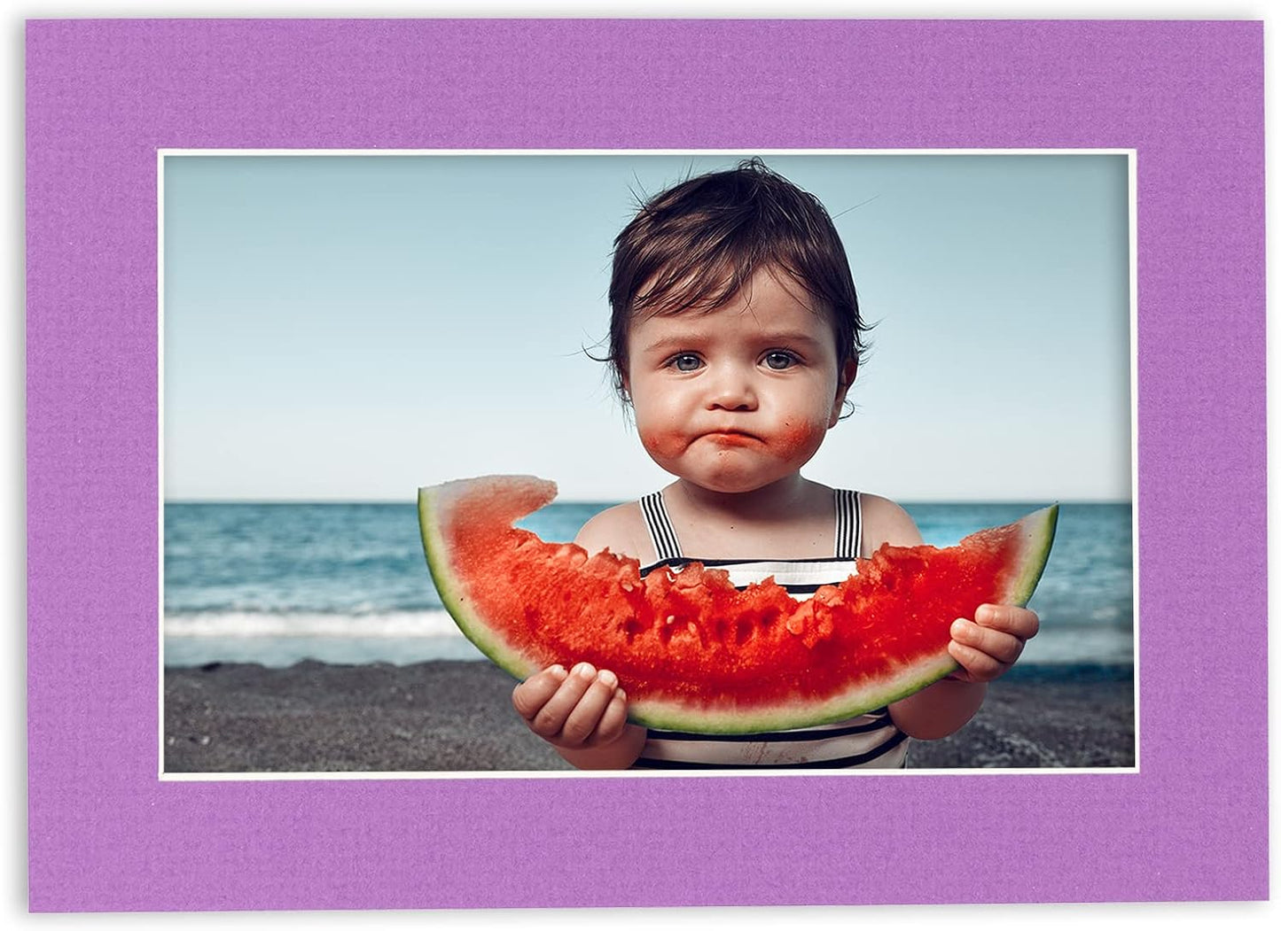 5.5x8.5 Mat for 8.5x11 Frame - Precut Mat Board Acid-Free Dark Purple 5.5x8.5 Photo Matte for a 8.5x11 Picture Frame, Matboard for Family Photos, Show Kits, Art, Picture Framing, Pack of 10 Mats